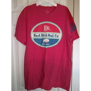 Vintage Red Dirt Hat Co. Graphic T-Shirt Short‎ Sleeve Casual Tee Top, Size M